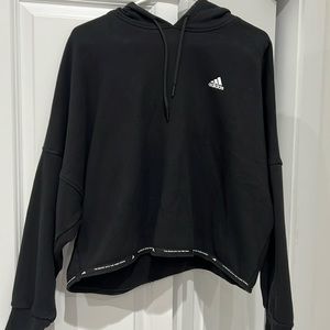Women’s cropped oversized adidas hoodie